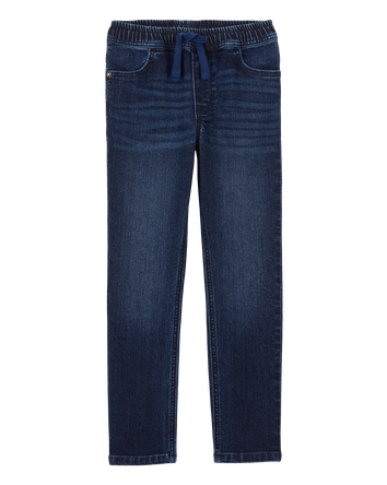 Kid Knit-Like Denim Drawstring Jeans
, 