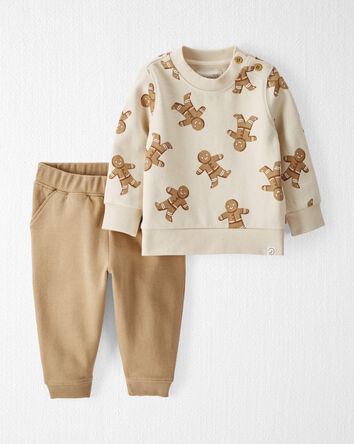 Baby 2-Piece Gingerbread Man Holiday Set Made with Organic Cotton, 