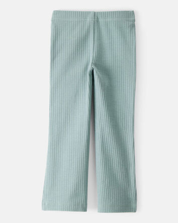 Toddler Girl Cotton Flare Leggings - Green, 