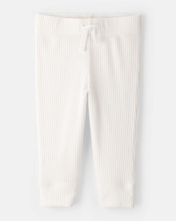 Baby 3-Piece Ribbed Outfit Set - Ivory, 