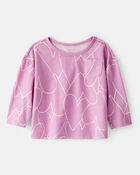 Baby Girl Heart Long-Sleeve Top - Purple, image 1 of 3 slides