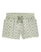Toddler Tropical Print Drawstring Shorts - Green, image 1 of 7 slides