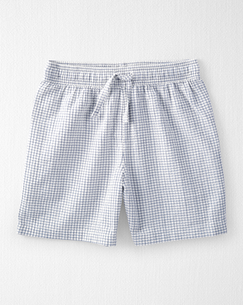 Kid 2-Piece Organic Cotton Gauze Checkered-Print Set, 