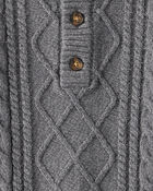 Toddler Boy Cable-Knit Long-Sleeve Sweater - Grey, image 2 of 3 slides