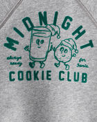 Baby Boy DayDream Fleece Midnight Cookie Club Long-Sleeve Pullover Sweatshirt - Grey, image 3 of 4 slides