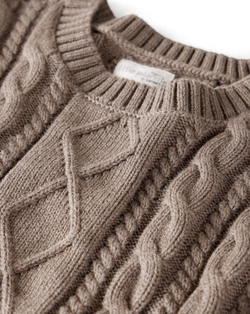 Organic Cotton Cable Knit Sweater, 