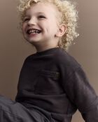Toddler Boy Long-Sleeve Pocket Tee - Dark Grey, image 4 of 6 slides