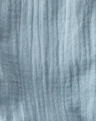 Baby Organic Cotton Gauze Overalls in Blue Creek, image 4 of 5 slides