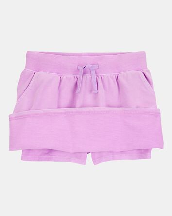 Kid Active Drawstring French Terry Skort - Purple, 