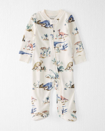 Baby Dinosaur Print Organic Cotton Sleep & Play Pajamas, 