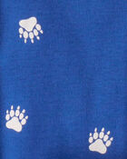 Baby Boy Woodland Print Cotton Long-Sleeve Snug Fit 4-Piece Pajamas - White/Blue, image 5 of 6 slides