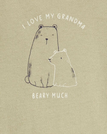 Baby Grandma Short-Sleeve Bodysuit - Olive, 