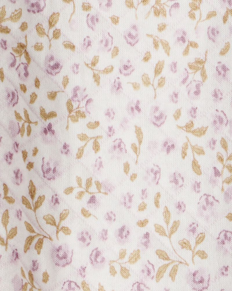 Baby Girl 2-Piece Cardigan & Pants Set Made with Organic Cotton in Botanic Muse Print, image 3 of 4 slides