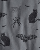 Kids 2-Piece Organic Cotton Pajamas in Spooky Creatures Print, image 3 of 4 slides