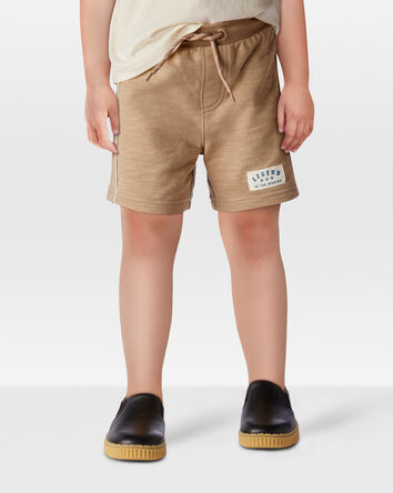 Toddler Legend Pull-On Cotton Shorts - Brown, 