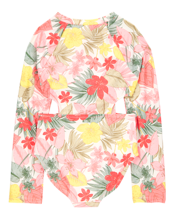 Girls 1-Piece Floral Rashguard, 