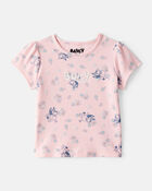 Toddler Girl Bluey Floral Print Short-Sleeve Graphic Tee - Pink, image 1 of 4 slides