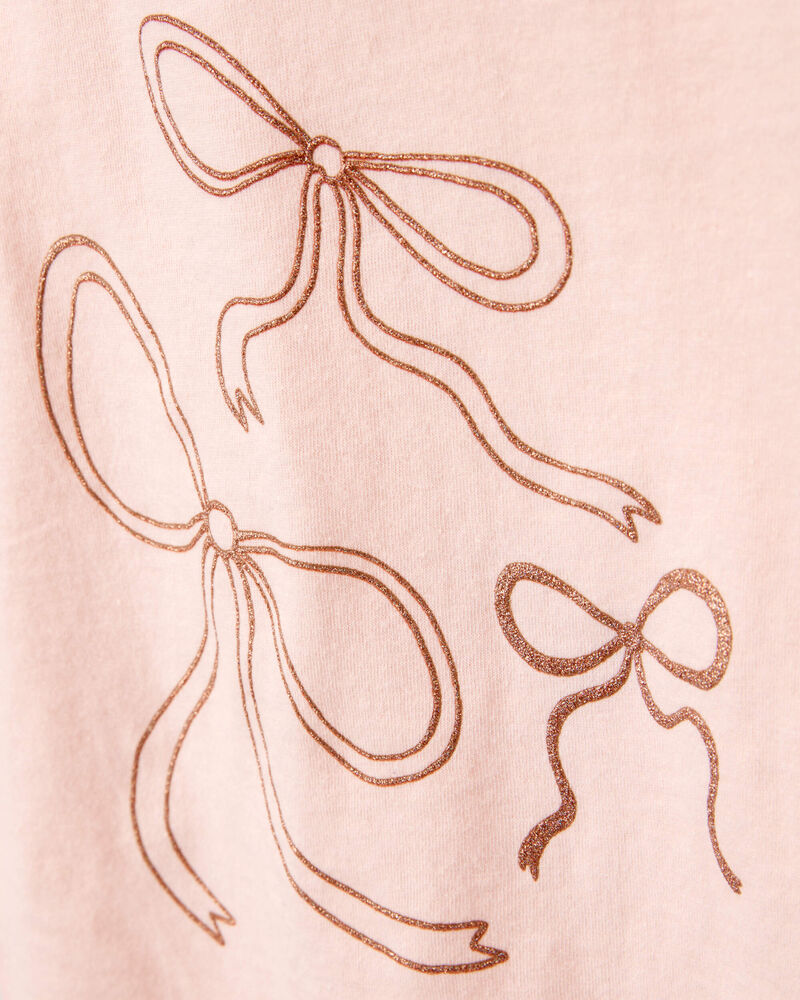 Toddler Girl Bow Short-Sleeve Graphic Tee - Pink, image 2 of 4 slides