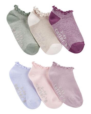 Toddler 6-Pack No Show Socks, 