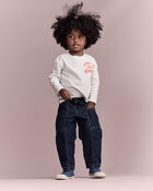 Toddler 'Juice By The Pool' Long-Sleeve Relaxed Graphic Tee - Heather Grey, image 3 of 6 slides