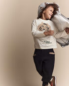 Toddler 'Endless Potential' Tiger Long-Sleeve Pocket Graphic Tee - Cream, image 6 of 7 slides