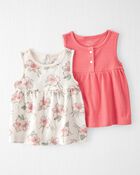 Toddler Girl 2-Pack Organic Cotton Knit Tanks, image 1 of 5 slides