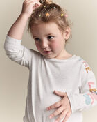 Toddler 'The Leader' Long-Sleeve Relaxed Graphic Tee - Light Heather Grey, image 5 of 6 slides