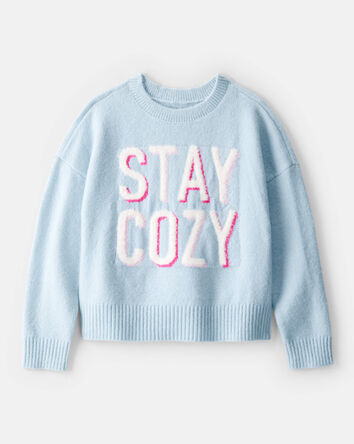 Girls Stay Cozy Sweater - Blue, 