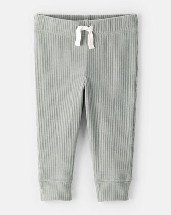 Baby 3-Piece Ribbed Outfit Set - Green, 