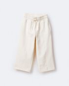 Toddler Girl Linda Wide Leg Pant - Cream, image 2 of 7 slides