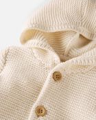 Baby Organic Cotton Signature Stitch Cardigan - Cream
, image 2 of 4 slides