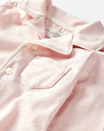 Baby Girl Organic Cotton Coat Style One Piece, 