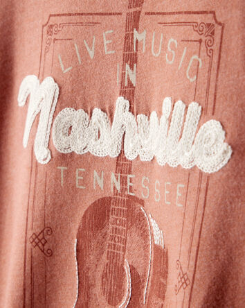 Boys Nashville Music Short-Sleeve Graphic Tee - Brown, 