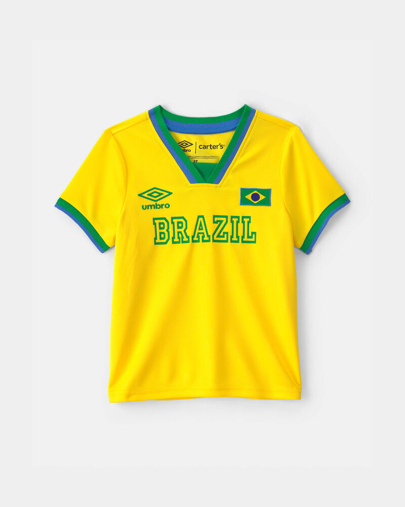 Toddler Umbro Brazil Soccer Jersey - Yellow/Green, image 1 of 3 slides