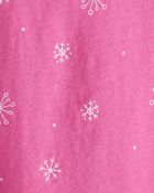 Baby Girl Snowflake Print Long-Sleeve Pocket Tee - Pink, image 2 of 3 slides