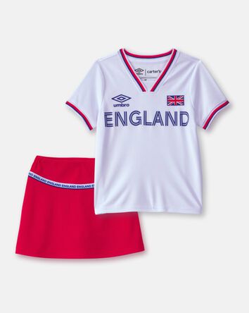 Toddler Girl 2-Piece Umbro England Soccer Jersey & Skort Set - Red/White, 