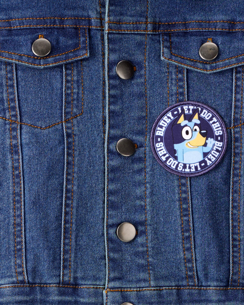 Baby Girl 2-Piece Bluey Denim Jacket & Skirt Set - Blue, image 6 of 11 slides