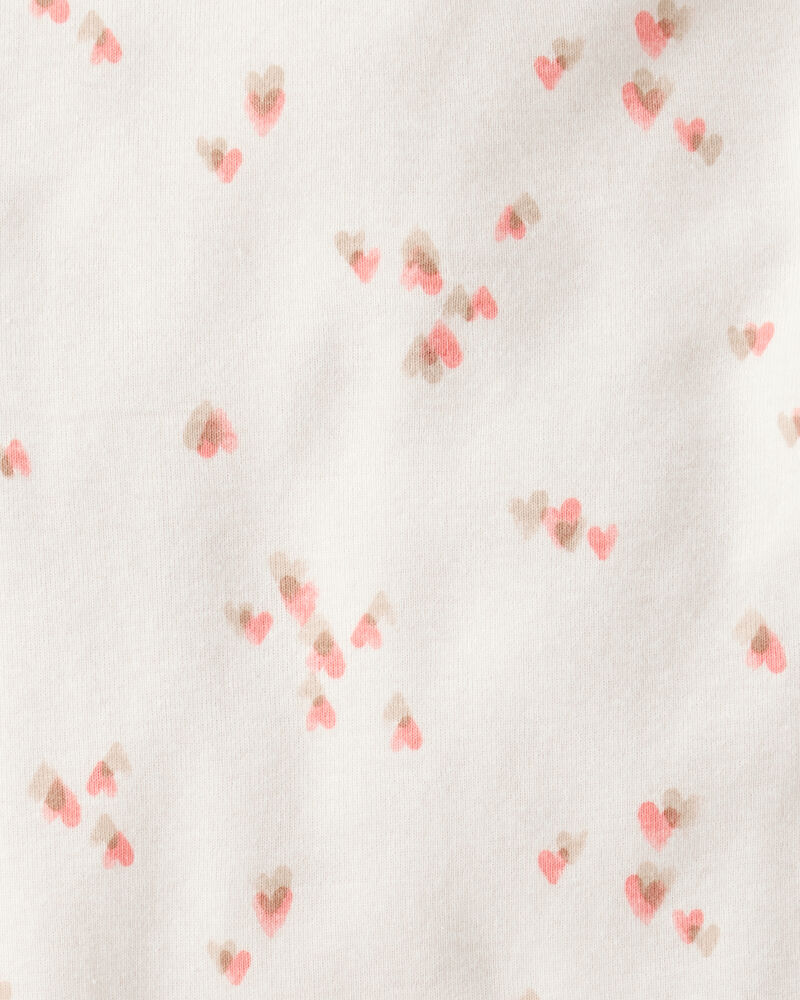 Toddler Girl 2-Piece Heart Print Cotton Long-Sleeve Dress - Brown, image 5 of 6 slides