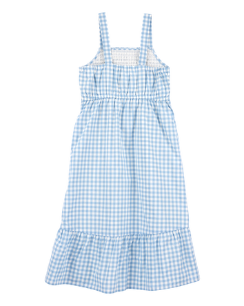 Kid Gingham Sleeveless Dress - Blue, 