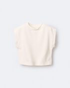 Toddler Girl Dolman-Sleeve Miriam Tee - Cream, image 2 of 7 slides