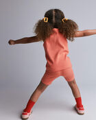 Toddler Girl Ribbed Playtime Tank Top - Coral, image 3 of 5 slides