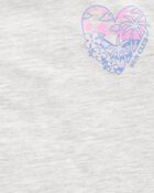 Toddler Girl Heart "Sun Club" Muscle Tank - Heather Grey, image 2 of 3 slides