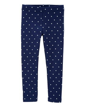 Baby Polka Dot Cotton Stretch Leggings, 