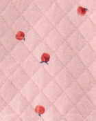 Baby 2-Piece Apple Print Doubleknit Pant Set - Pink, image 3 of 4 slides