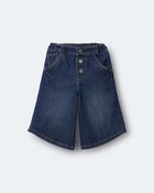 Toddler Girl Wide-Leg Pants in Denim - Blue, image 2 of 7 slides