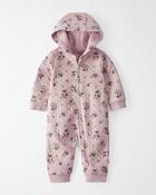 Baby Girl Quilted Double Knit Floral Pram Made with Organic Cotton, image 1 of 4 slides