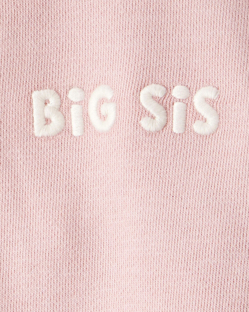 Toddler Girl Organic Cotton Big Sis Sweatshirt, image 3 of 4 slides
