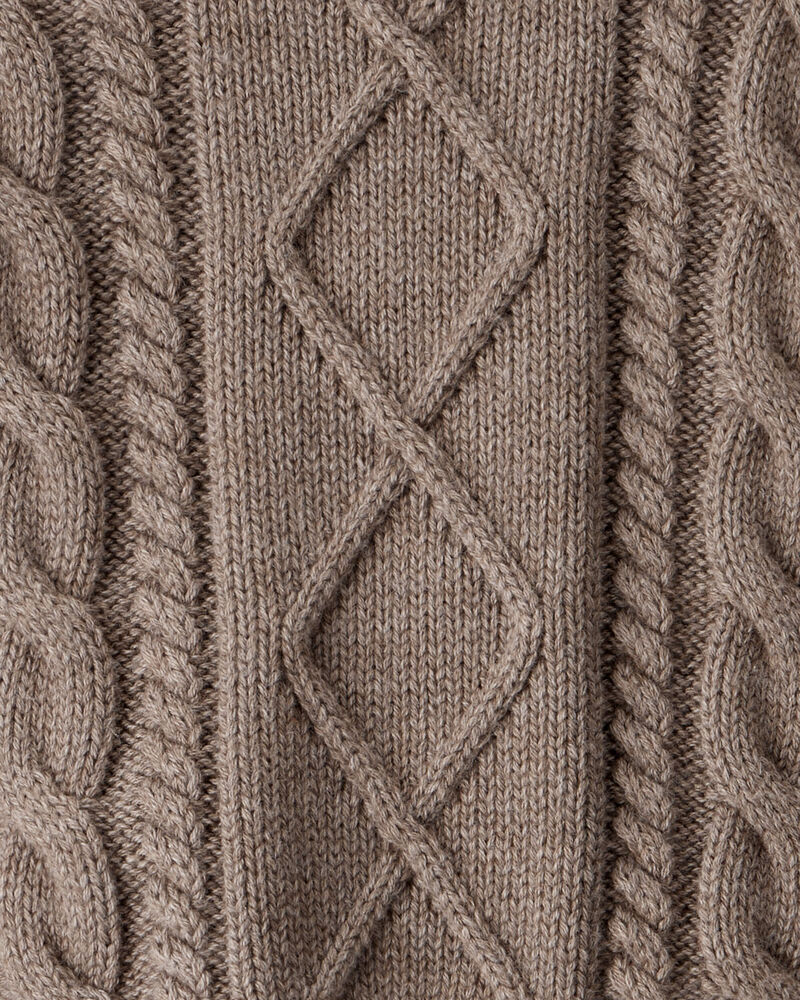 Baby Organic Cotton Cable Knit Sweater, image 3 of 4 slides