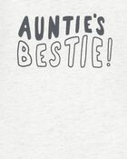 Baby "Auntie's Bestie" Short-Sleeve Bodysuit - Grey, image 2 of 3 slides