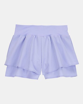 Kid Flowy Layered Flip Short - Purple, 